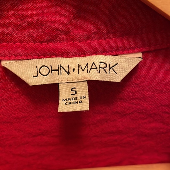 John Mark button down red top. - Picture 2 of 5